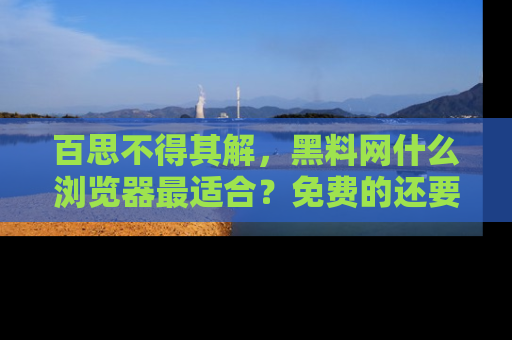 百思不得其解,黑料网什么浏览器最适合?免费的还要能吃瓜太难了!