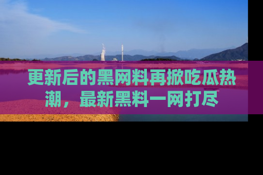 更新后的黑网料再掀吃瓜热潮，最新黑料一网打尽