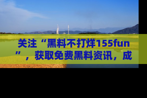 关注“黑料不打烊155fun”，获取免费黑料资讯，成为吃瓜达人不再难！